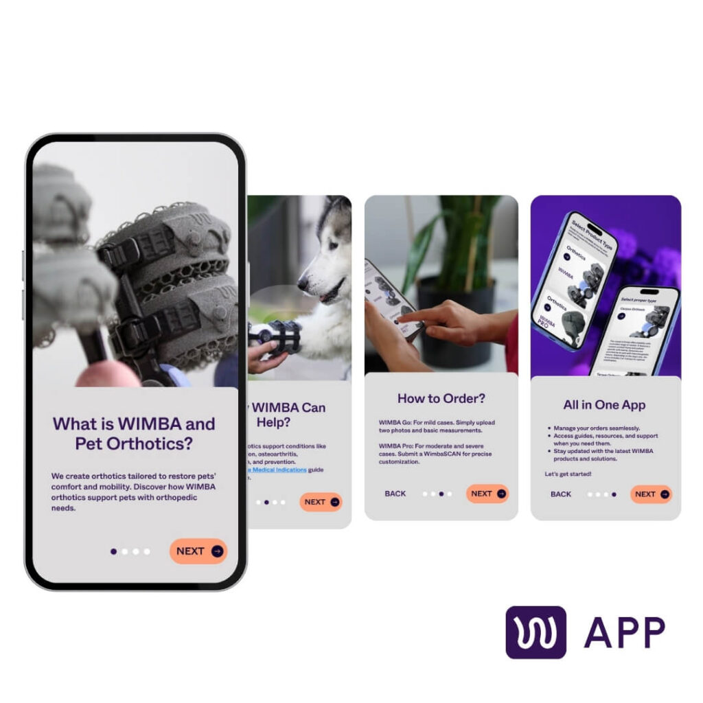 onboarding screens for wimba app