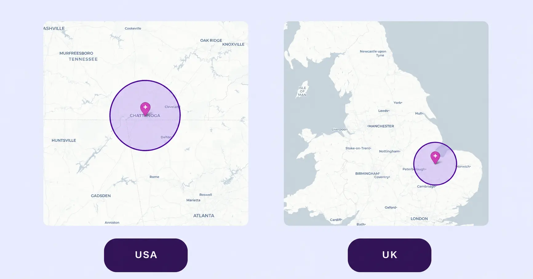 Map showing WIMBA In Motion service availability